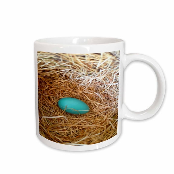3drose, Single Robins Egg Bird Nest, 11oz Mug