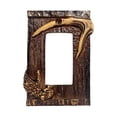 thumbnail image 1 of Single Rocker Decorative Light Switch Cover Plate with Faux Wood and Antler Accents - Rustic Electrical Switch Plate & Outlet Cover for Lodge Cabin - Ideal for Outdoor Nature-Theme Lovers, 1 of 8