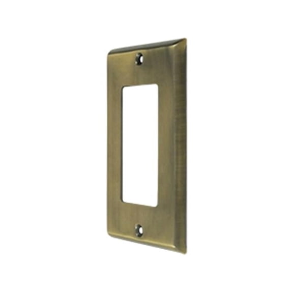 Single Rocker Switch Plate, Number of Gangs: 1 Solid Brass, Antique Brass Finish SWP4754U5
