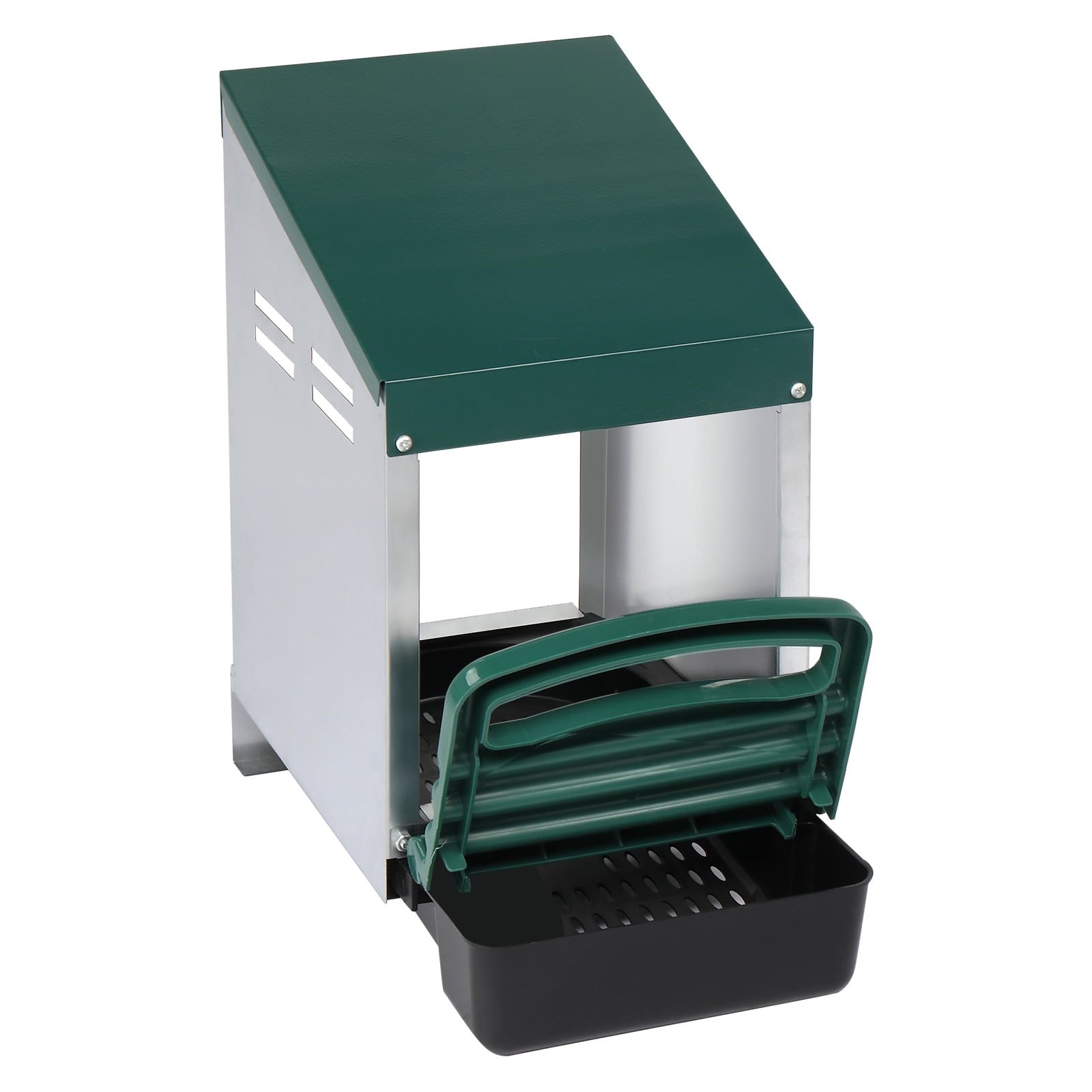 Single Roll Out Chicken Nesting Box with Plastic Basket, Egg Nest Box Chicken Laying Box Hens Chicken Coop Box, Green