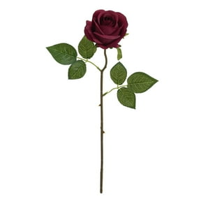 Single Rose Artificial Flower, Fake Rose Bouquet for Home Decor, Valentine'S Day Gift for Her, Silk Rose Stem for Table Centerpiece, Romantic Home Setting Akmoler