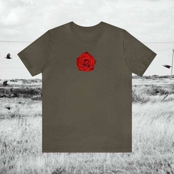 Single Rose Graphic T-Shirt Unisex Regular Plus. TSmartArt @ Walmart