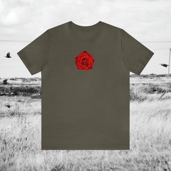 Single Rose Graphic T-Shirt Unisex Regular Plus. TSmartArt @ Walmart
