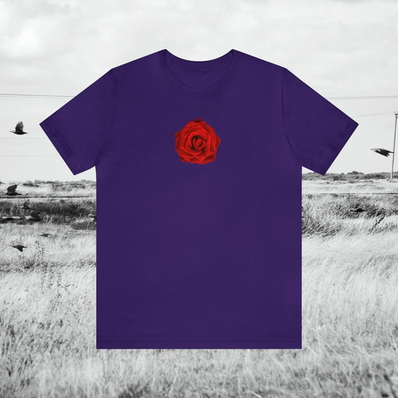Single Rose Graphic T-Shirt Unisex Regular Plus. TSmartArt @ Walmart