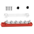 thumbnail image 1 of Single Row Connection Block Car Marine RV Distribution Terminal Block Busbar Red, 1 of 3