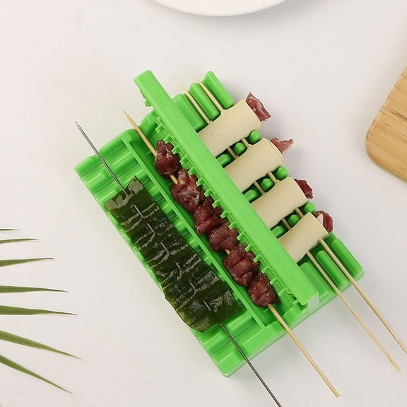 Single Row Kebab Maker Bbq Meat Skewer Machine Kebab Press Maker Reusable Plastic Bbq Skewer Maker Kebab Preparation BBQ Too