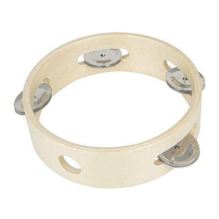 Single Row Tambourines Handheld Percussion Musical Instrument for Adults, Kids