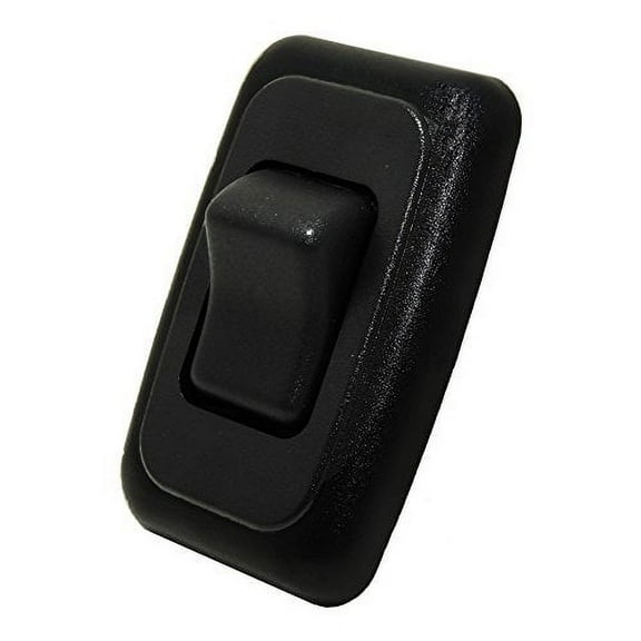 Single SPST On-Off Switch with Bezel, 12-Volt, for RV, Trailer, Camper (Black)