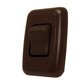 Single SPST On-Off Switch with Bezel, 12-Volt, for RV, Trailer, Camper (Brown)