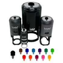 Single Scoop Ice Cream Cone Self-Inking Rubber Stamp Ink Stamper - Black Ink - Mini 1/2 Inch