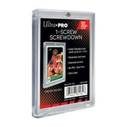 Ultra PRO - Single-Screw Screwdown Holder for Standard Trading Cards, 32pt Recessed Card Area, Ultra-Clear PVC-Free Display with Diamond Corners and Slide-In Hinge for Sports & Gaming Cards
