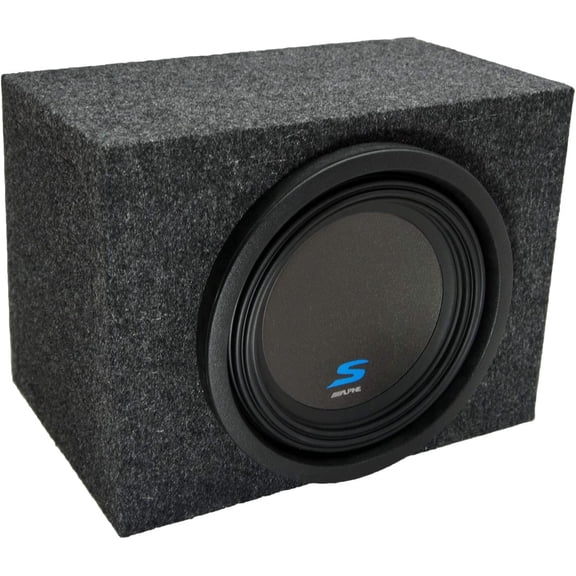 Single Sealed 10" Alpine S-W10D4 Car Audio Subwoofer Custom Sub Box EnclosureSingle Sealed 10" Alpine S-W10D4 Car Audio Subwoofer Custom Sub Box Enclosure