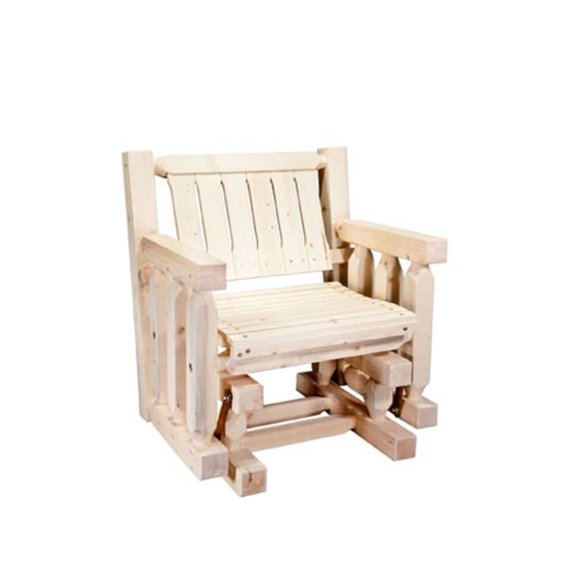 Single Seat Glider-Homestead Collection-Clear-Exterior-Finish
