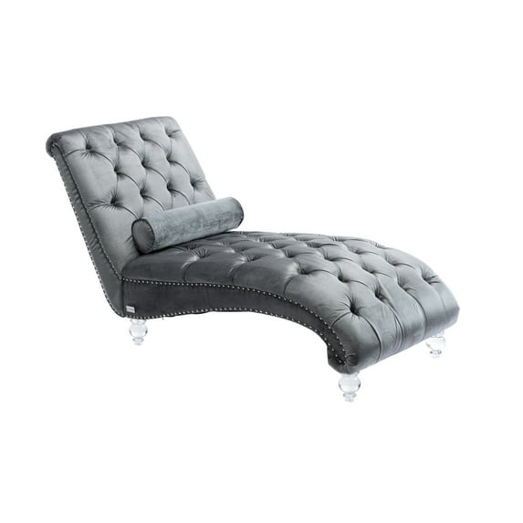 Single Seated Foam Sofa, Armless Floor Sofa, One Piece High Density Foam Sofa, Leisure Sofa with Acrylic Feet, Silver