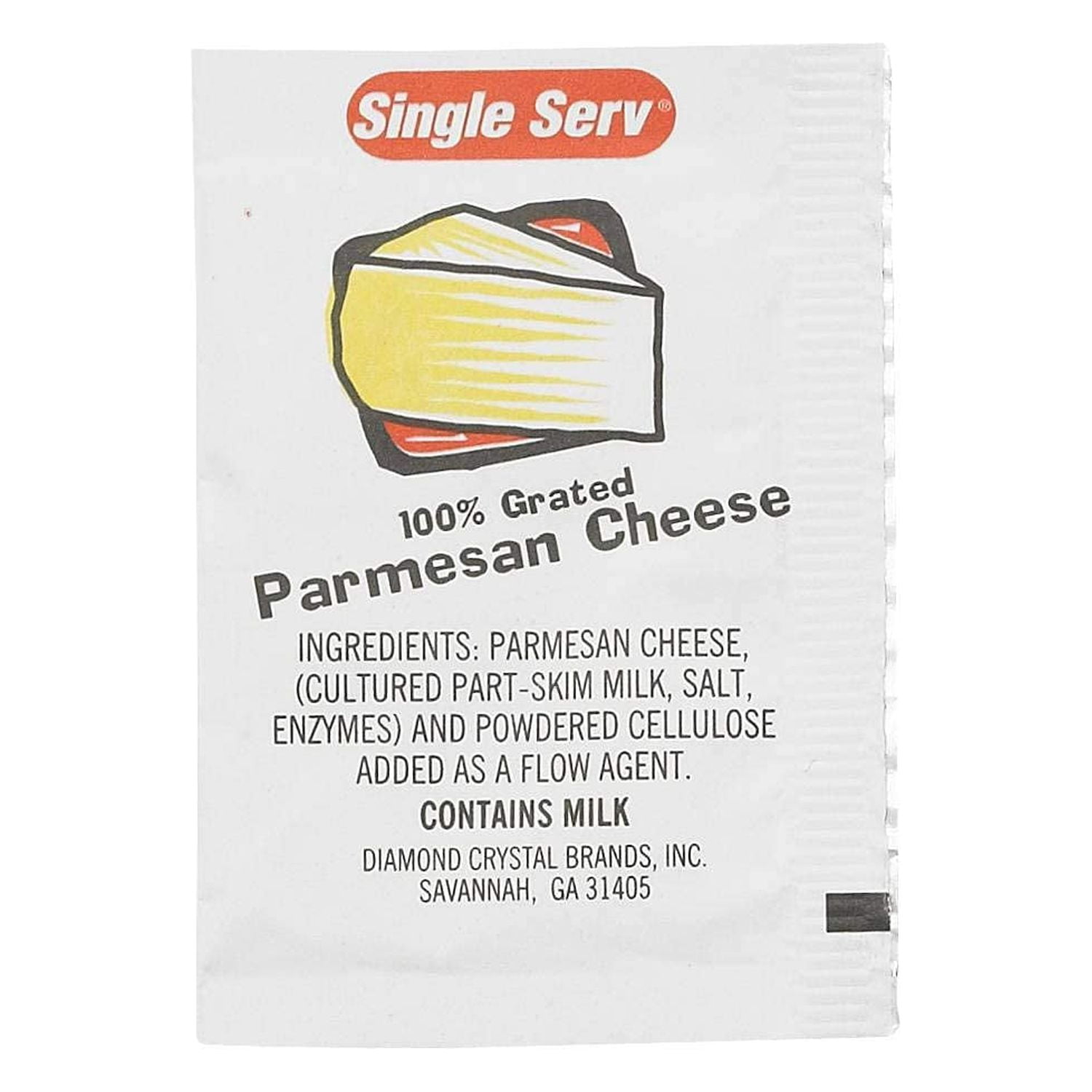 Single Serv Parmesan Cheese Packets, 3.5 Gram -- 200 per case.