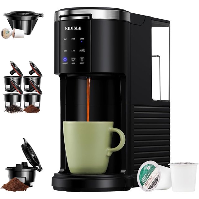 Single Serve Coffee Machine, 3 in 1 Pod Coffee Maker for K Cup Pods