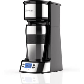 Single Serve Coffee Maker, Programable Single-Serve Brewers, Timer Auto Start/Off, 14 Oz Single Cup Coffee Machine For Ground Coffee, 700W Quick Brewing, Perfect Gifts for Coffee Lovers