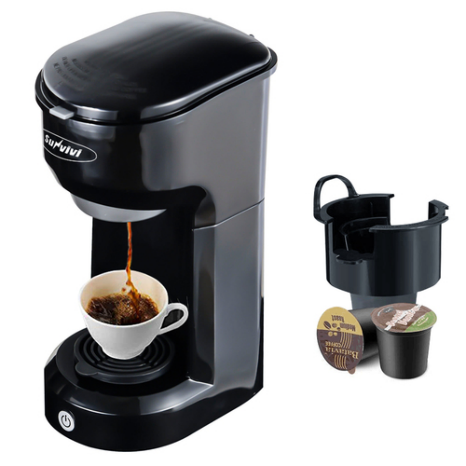 Single Serve Coffee Maker, Coffee Brewer for KCup Single Cup Capsule