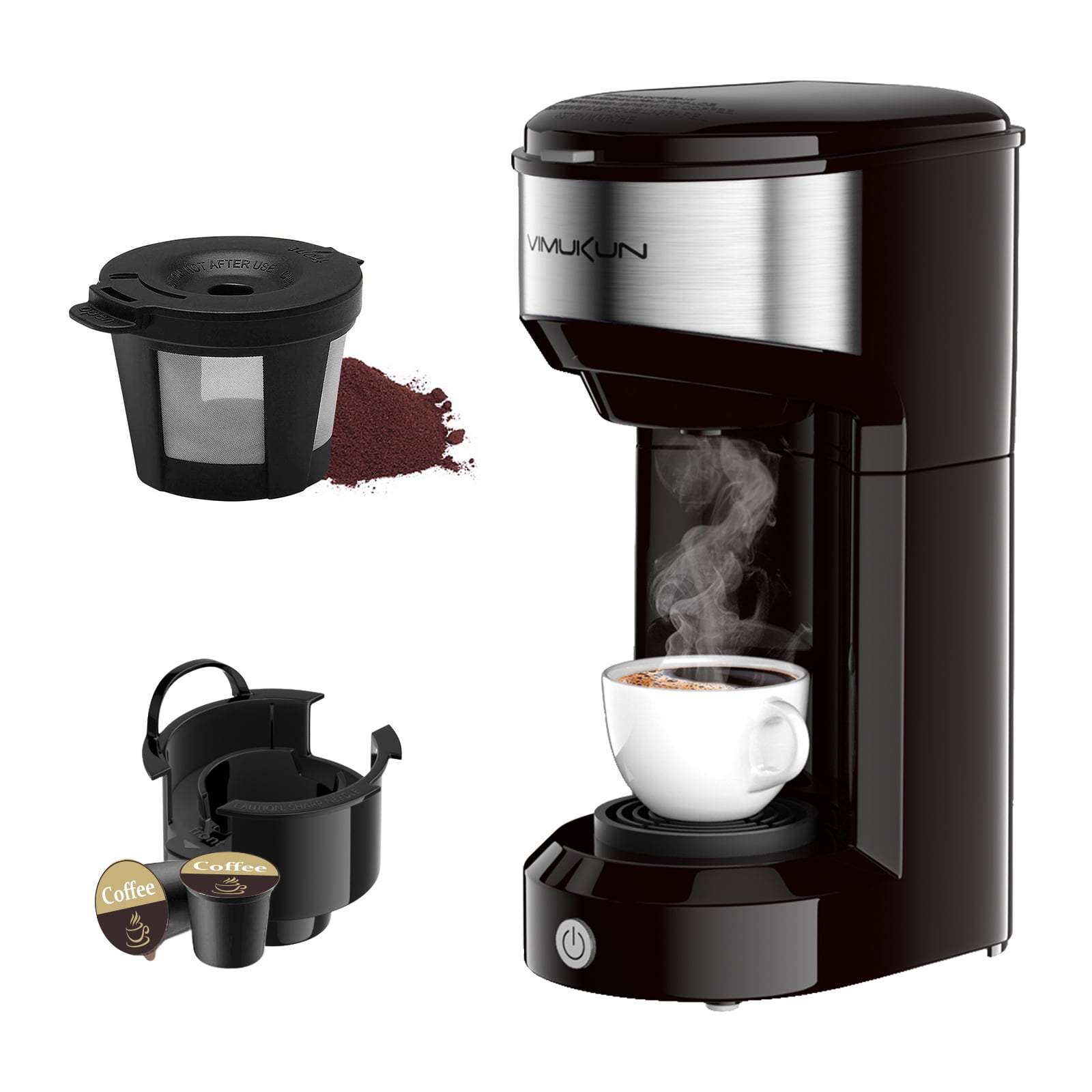 Single Serve Coffee Maker Coffee Brewer for K Cup Single Cup Capsule and Ground Coffee Single Cup Coffee Makers with 6 to 14oz Reservoir Small Size Black in Nepal at NPR 0 Rating 5