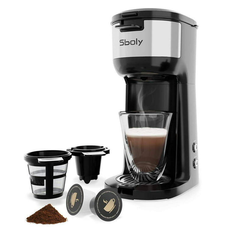 Sboly Single Serve Coffee Maker Brewer for K-Cup Pod & Ground Coffee Thermal Drip Instant Coffee Machine, Size: One Size
