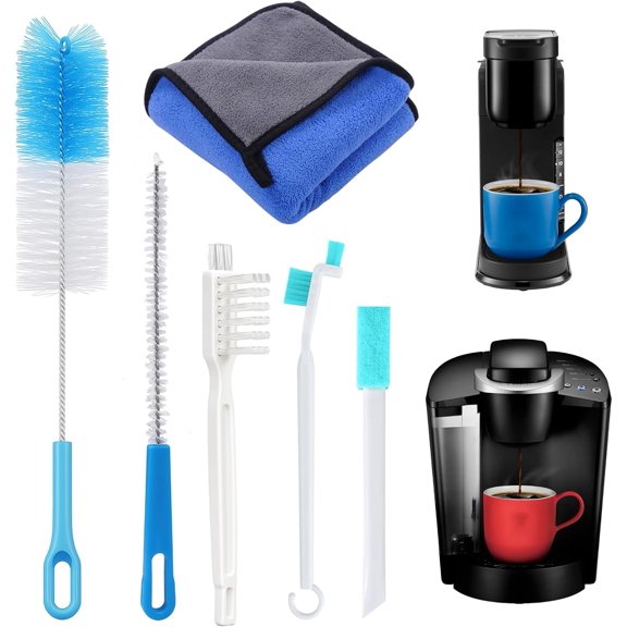 Single Serve Coffee Maker Cleaning Brush Kits,6 Pcs Mini Coffee Pod Machine Cleaner Tools Accessories