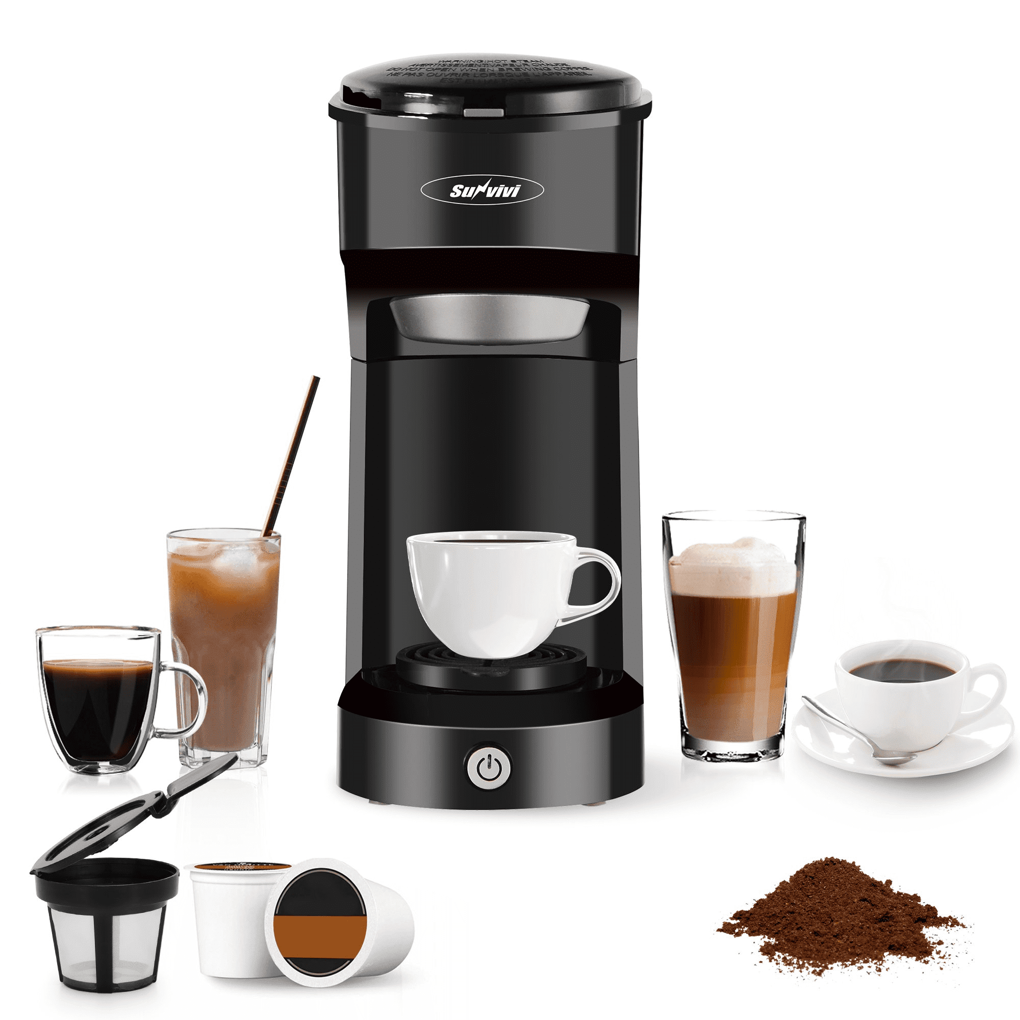 3 in 1 Capsule Espresso Machine, 19 Bar Coffee Machine for