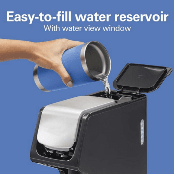 Single Serve Coffee Maker, Coffee Machine Compatible with Pod Packs and Grounds, Black