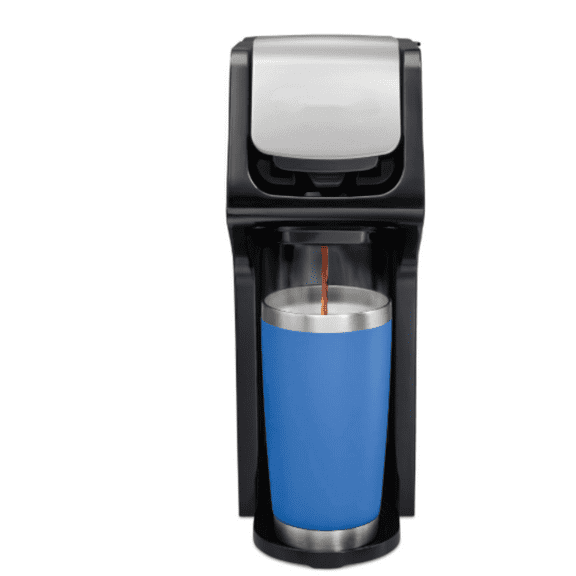 Single Serve Coffee Maker, Coffee Machine Compatible with Pod Packs and Grounds, Black