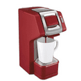 thumbnail image 1 of Single-Serve Coffee Maker Compatible with Pod Packs and Grounds, 1 Cup, Red, 1 of 5