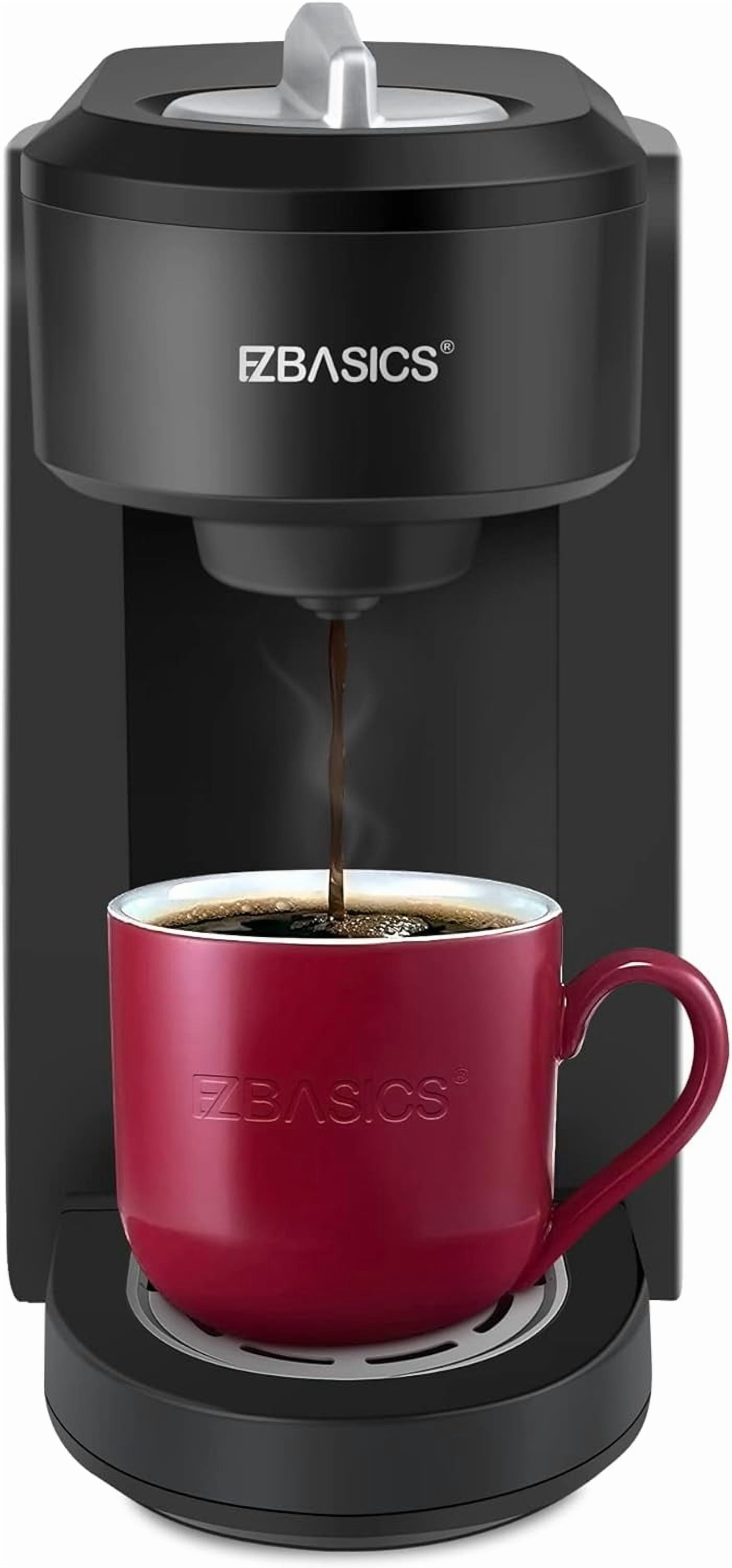 Single Serve Coffee Maker EZBASICS Coffee Maker Ground Coffee 4 to 10 oz. Brew Size