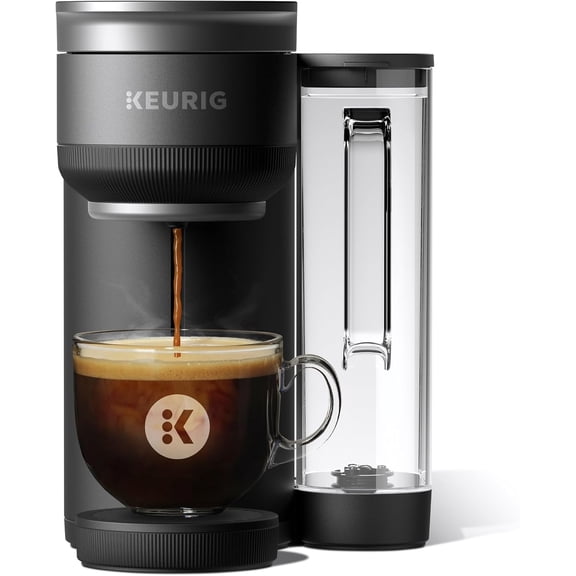 Single Serve Coffee Maker, Iced and Hot Coffee Machine for K Cup & Grounds, Compact Design, 40oz Removable Water Reservoir, 6 to 24 Oz Brew Sizes, Fits 7.3
