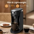 thumbnail image 1 of Single Serve Coffee Maker for K Capsule, 3 Seconds Hot with Adjustable Temperature Control, Dual Brew Modes, Transparent Water Tank & Removable Stand, Fast Brewing Coffee Machine, Black, 1 of 6