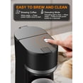 thumbnail image 1 of Single Serve Coffee Maker for K-Cup and Ground Coffee, Fast Brew, 6-12 oz Brew Sizes One Cup Coffee Machine Fits 5.5" Mugs, One-Button Small Coffee Maker with Descaling Reminder,Black, 1 of 4