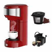 Single Serve Coffee Maker for K Pod, 2-in-1 Coffee Maker Single Serve & Ground Coffee Brewer, Quick Brew 6 to 14oz Brew