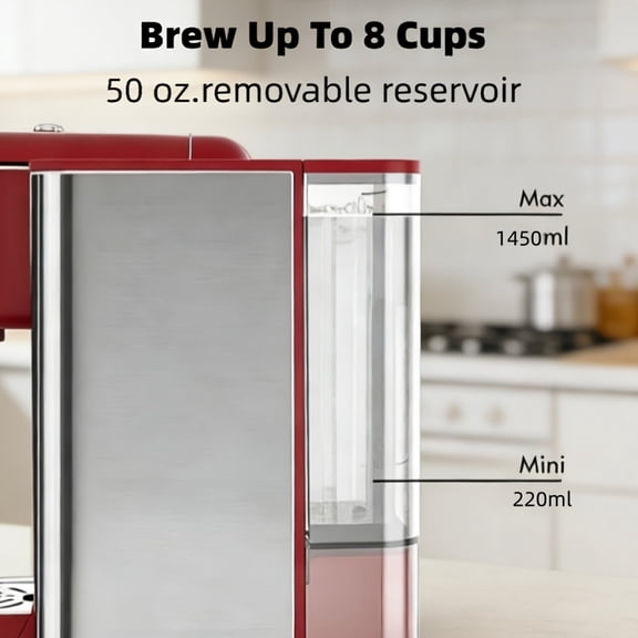Single Serve Coffee Maker Multi-Function Capsule & Ground Coffee Brewer Tea Machine 610 Oz Cup Size 50 Oz Removable Water Reservoir