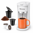 Single Serve Coffee Maker, White, 9.45 Inches, Compatible with K-Cup ...