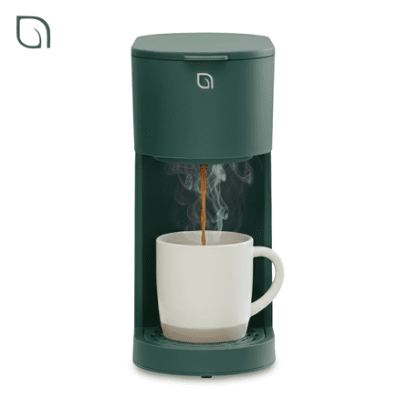 Willow Kitchen Single Serve Coffee Maker Machine for Pods & Grounds with K Cup, Self Cleaning & Small Portable Coffee Maker, Green