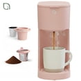 thumbnail image 1 of Willow Kitchen Single Serve Coffee Maker Machine for Pods & Grounds with K Cup, Self Cleaning & Small Portable Coffee Maker, Shell Pink, 1 of 9