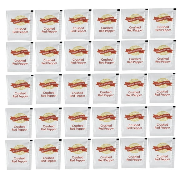 Supremo Italiano Single Serve Portion Packets | Pizza Topping | Crushed Red Pepper - 100 Count