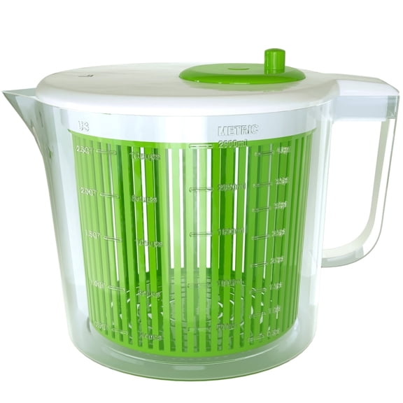Mini Prep Small Single Serve Lettuce Spinner and Dryer Salad Spinner with Measuring Cup, Colander, Washing Basket Bowl