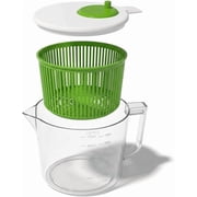Cooler Kitchen Mini Salad Spinner, Single-Serve Lettuce Washer & Dryer with Measuring Cup and Colander Bowl