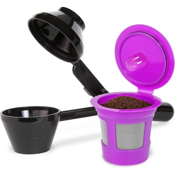 Single Serve Value Pack 1-Stream Reusable Filter Cup/EZ Scoop Single Serve Pack Reusable Coffee Filter Cup & EZ-Scoop for K-CUP Brewers