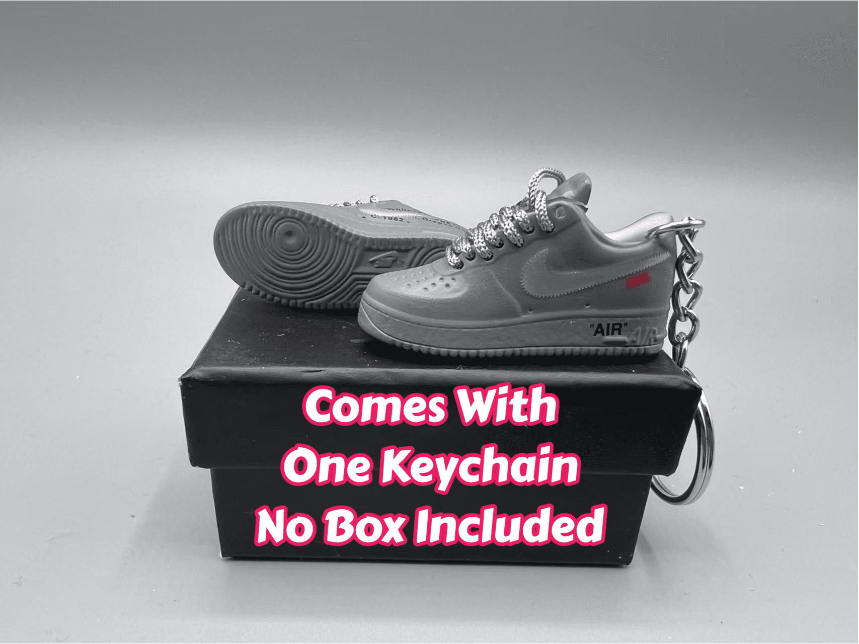 Single Shoe, No Box 3D Mini Sneaker Keychain, Basketball Sneaker
