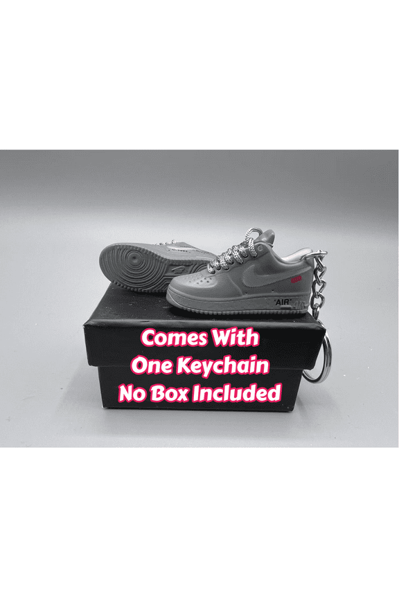 Single Shoe, No Box 3D Mini Sneaker Keychain, Basketball Sneaker Collectible, For Air Force 1 Nike