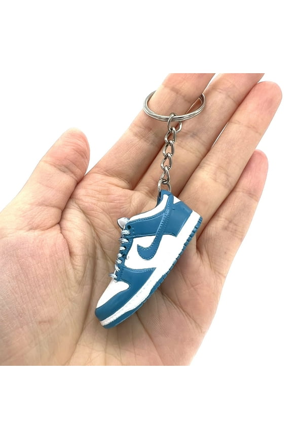 Single Shoe No Box 3D Mini Sneaker Keychain, Basketball Sneaker Collectible For Dunks