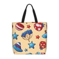 thumbnail image 1 of Single Shoulder Bag Convenience Bag 19.6×15.7×5.9in Light And Weight-Free Main Pocket Large Portable And Single Shoulder Back Independence Day Theme Elements Star (3), 1 of 7