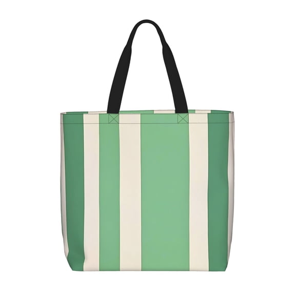 Single Shoulder Bag Convenience Bag 19.6×15.7×5.9in Light And Weight-Free Main Pocket Large Portable And Single Shoulder Back Lightgreen Stripe_18292_3