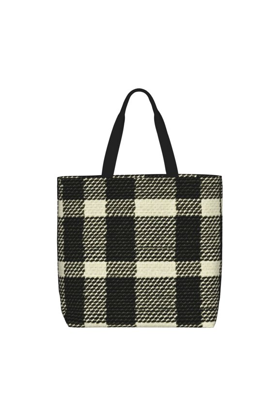 Single Shoulder Bag Convenience Bag 19.615.75.9in Light And Weight-Free Main Pocket Large Portable And Single Shoulder Back Olive Houndstooth Buffalo Plaid Tartan Check Scotland_3