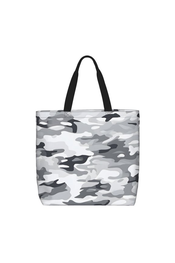 Single Shoulder Bag Convenience Bag 19.615.75.9in Light And Weight-Free Main Pocket Large Portable And Single Shoulder Back Vector Camouflage Pattern Gray_3