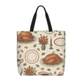 thumbnail image 1 of Single Shoulder Bag Convenience Bag 19.6×15.7×5.9in Light And Weight-Free Main Pocket Large Portable And Single Shoulder Back Vintage Thanksgiving Table Pattern, 1 of 7